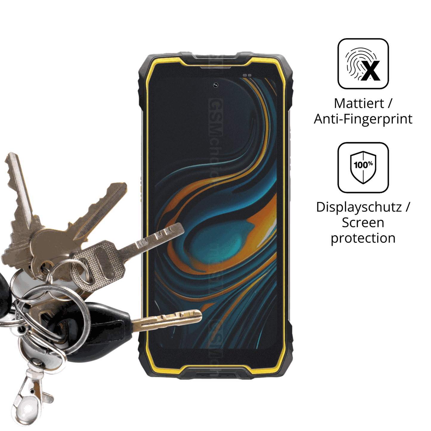 dipos Displayschutz für Blackview Rock 2 Pro, mattierte Oberfläche, Blickschutzfilter und perfekter Passform