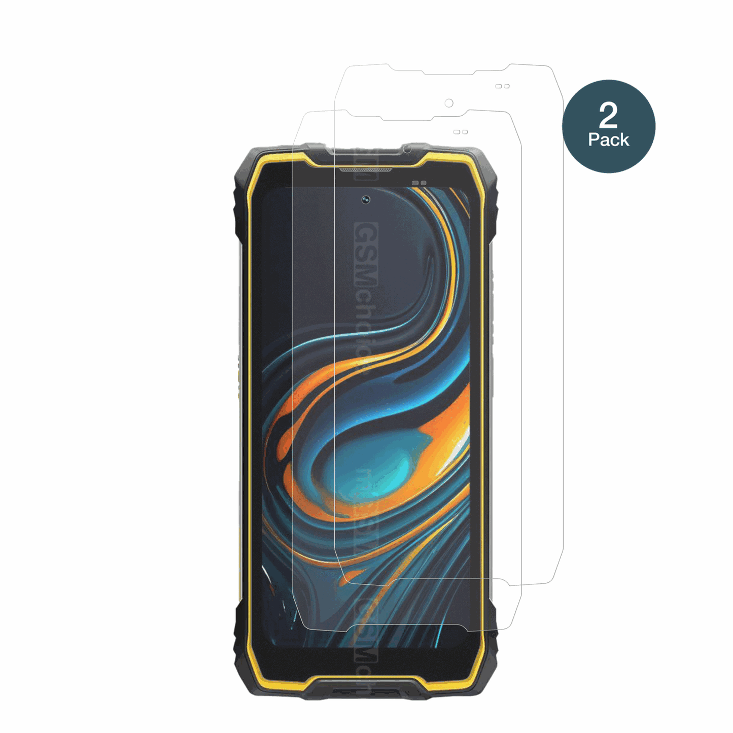 BlackviewRock 2 Pro mit aufgebrachter dipos Panzerfolie, die lästige Fingerabdrücke minimiert