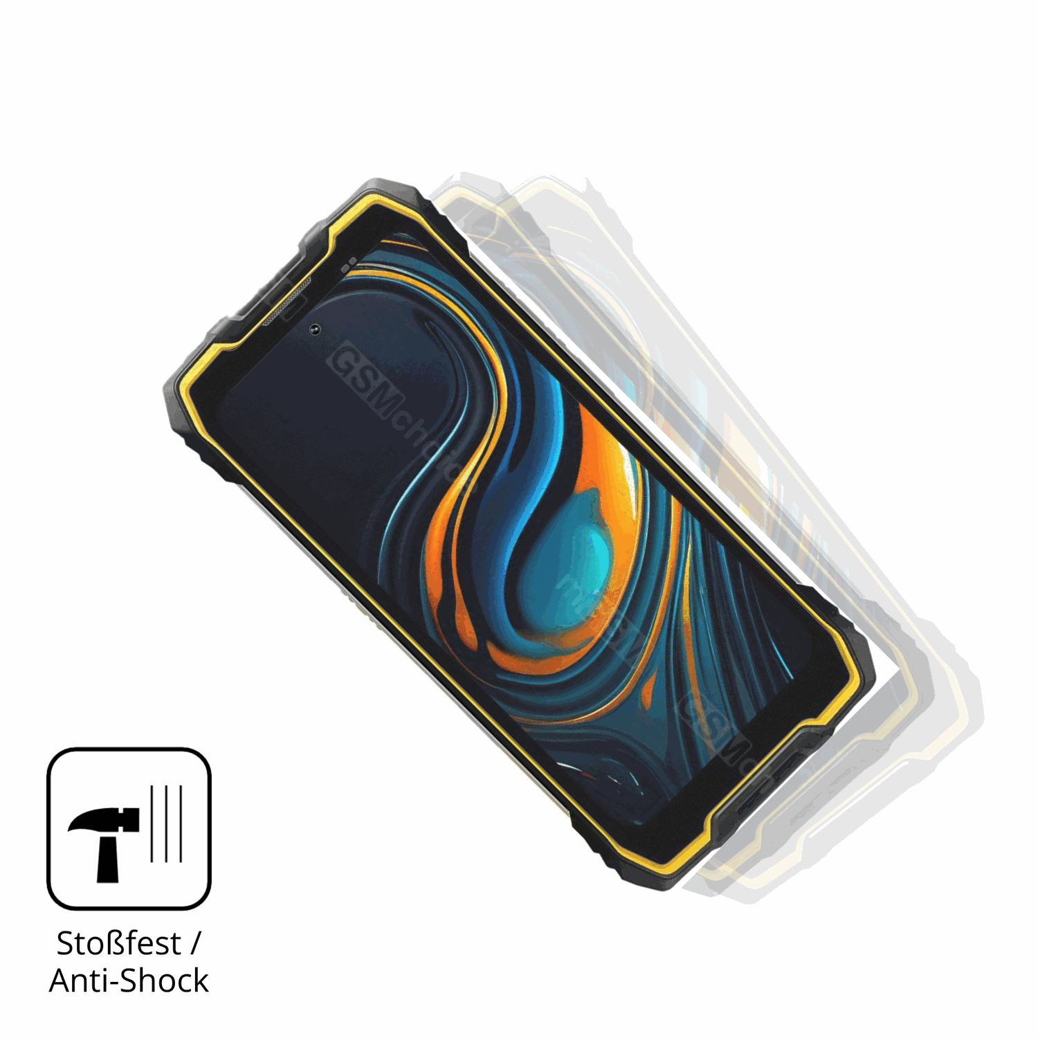 Schutz gegen Kratzer auf dem Blackview Rock 2 Pro Glas durch Schlüssel, Stöße gegen die Tischkante oder Stürze