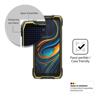 Schutzglasfolie mit optimaler Passform, zur Verwendung mit Hüllen geeignet
