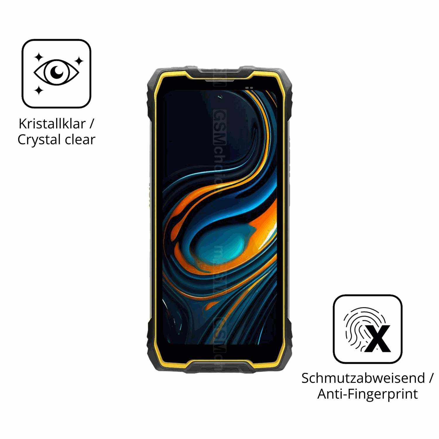 Flexible TPU-Folie passend zugeschnitten für Blackview Rock 2 Pro, vollständige Abdeckung