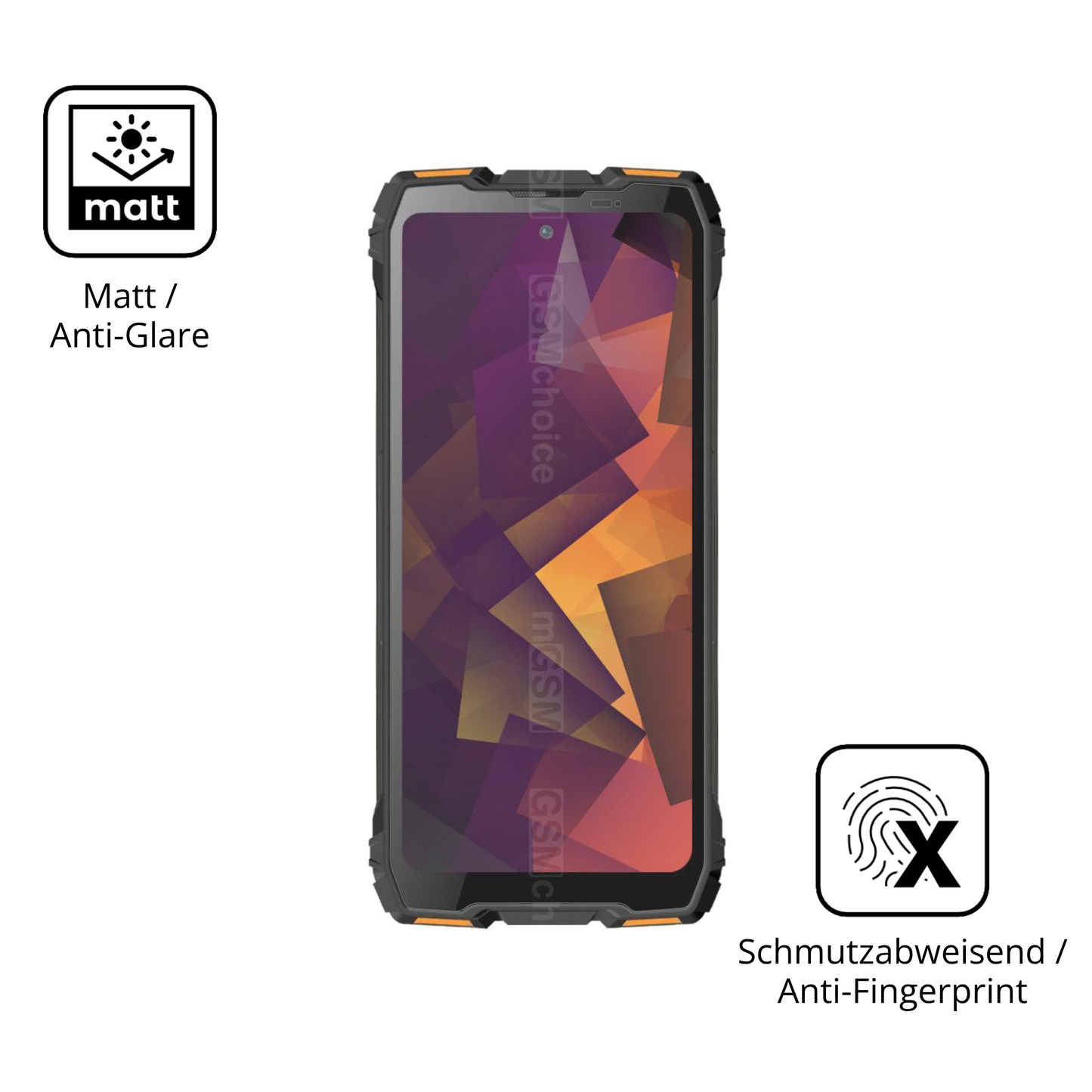 Dünne und entspiegelnde Folie passend zugeschnitten für Blackview Rock 3