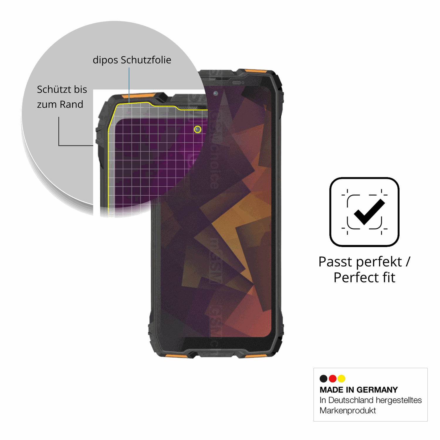 Schutz gegen Kratzer auf dem Blackview Rock 3 Glas durch Schlüssel oder Ähnliches