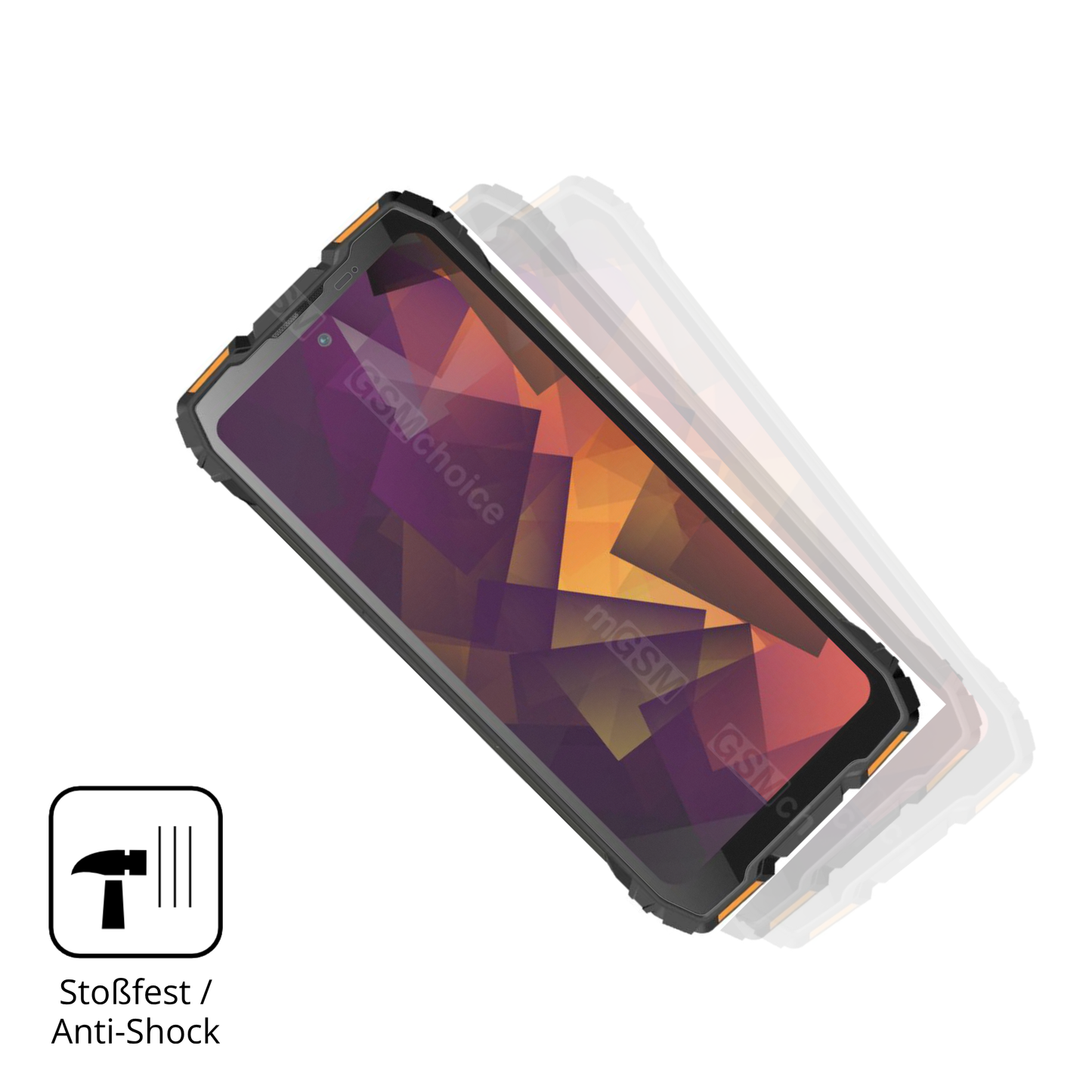 Schutz gegen Kratzer auf dem Blackview Rock 3 Glas durch Schlüssel, Stöße gegen die Tischkante oder Stürze