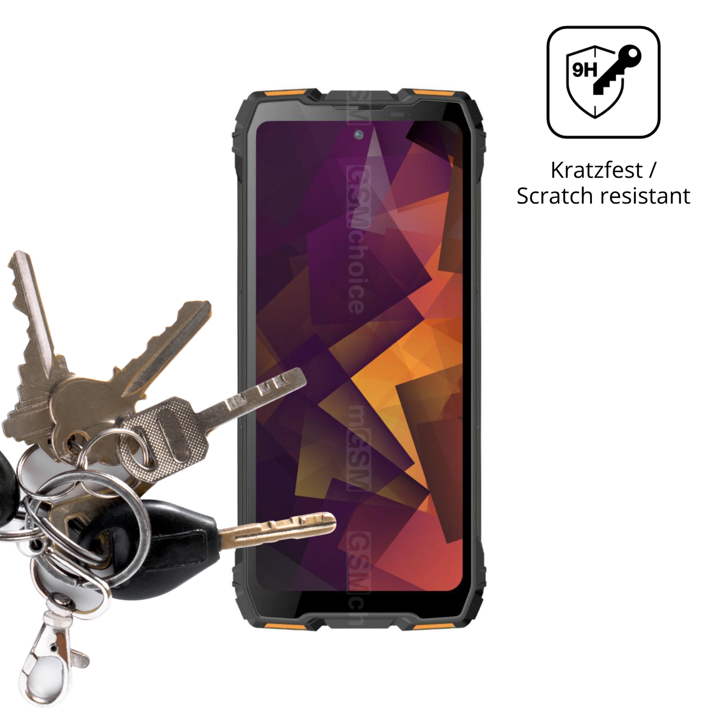 dipos Displayschutz für Blackview Rock 3, transparente Oberfläche, perfekte Passform auch für die Rundungen
