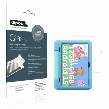 Matte Displayschutzfolie von dipos passend für Blackview Tab 20 Kids, 9H kratzfest und blasenfrei montiert