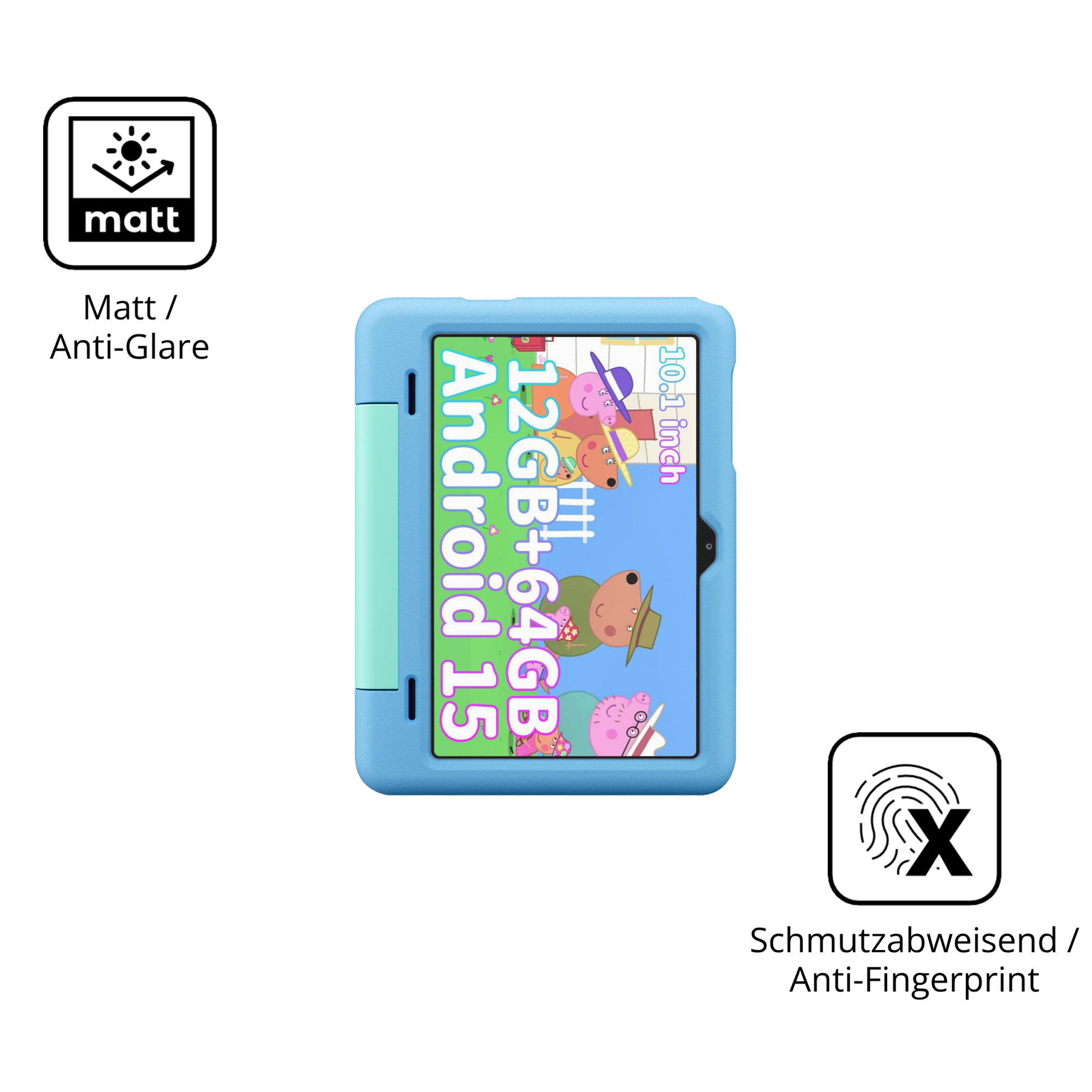 9H Hartbeschichtete, flexible Folie passend zugeschnitten für Blackview Tab 20 Kids