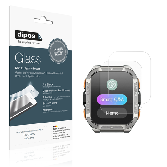Matte Displayschutzfolie von dipos passend für Blackview W80 Pro, 9H kratzfest und blasenfrei montiert