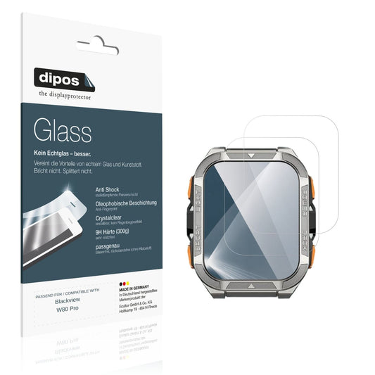 Klare Displayschutzfolie von dipos passend für Blackview W80 Pro, 9H kratzfest und blasenfrei montiert