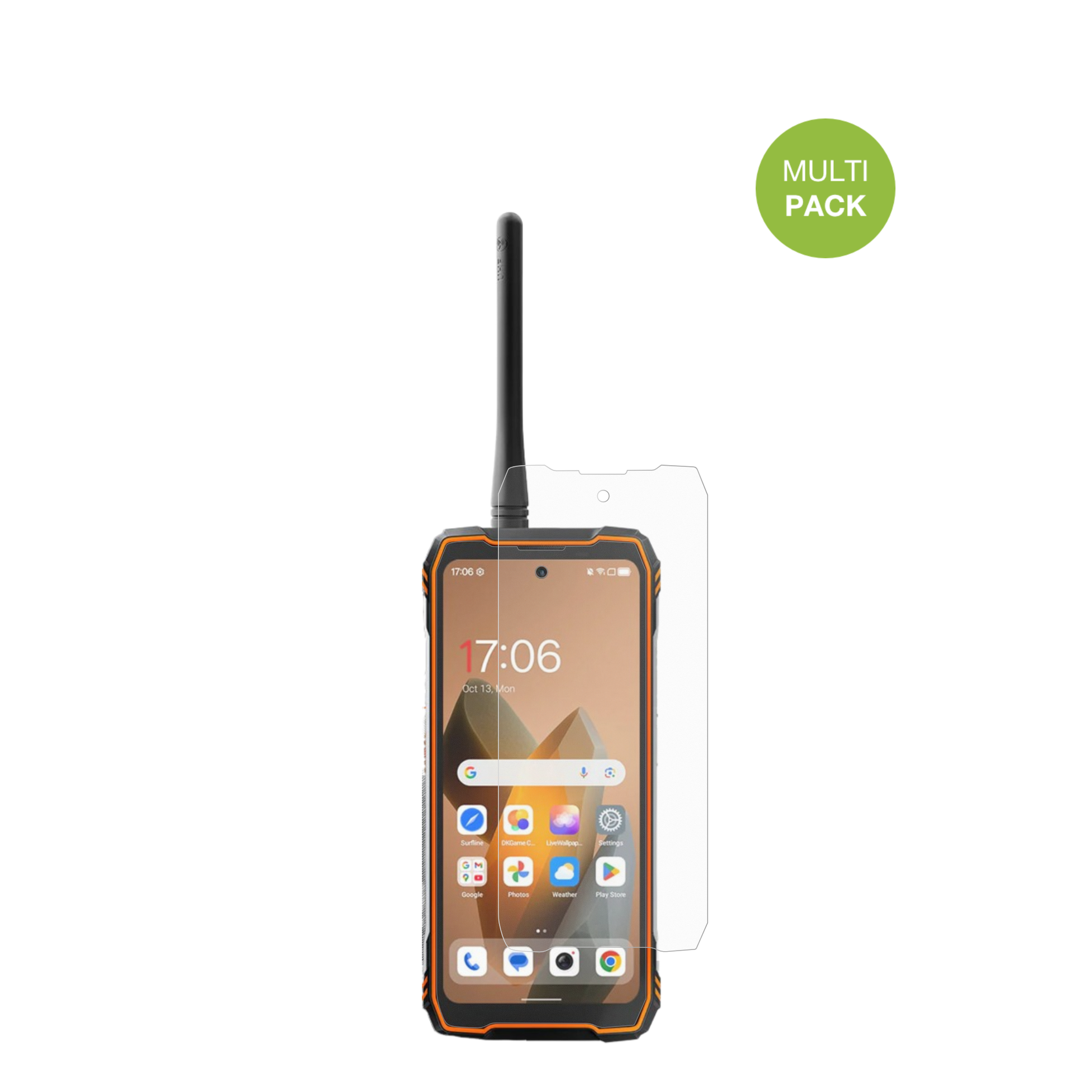 BlackviewXplore 1 Walkie Talkie mit aufgebrachter dipos Displayschutzfolie, die lästige Fingerabdrücke minimiert