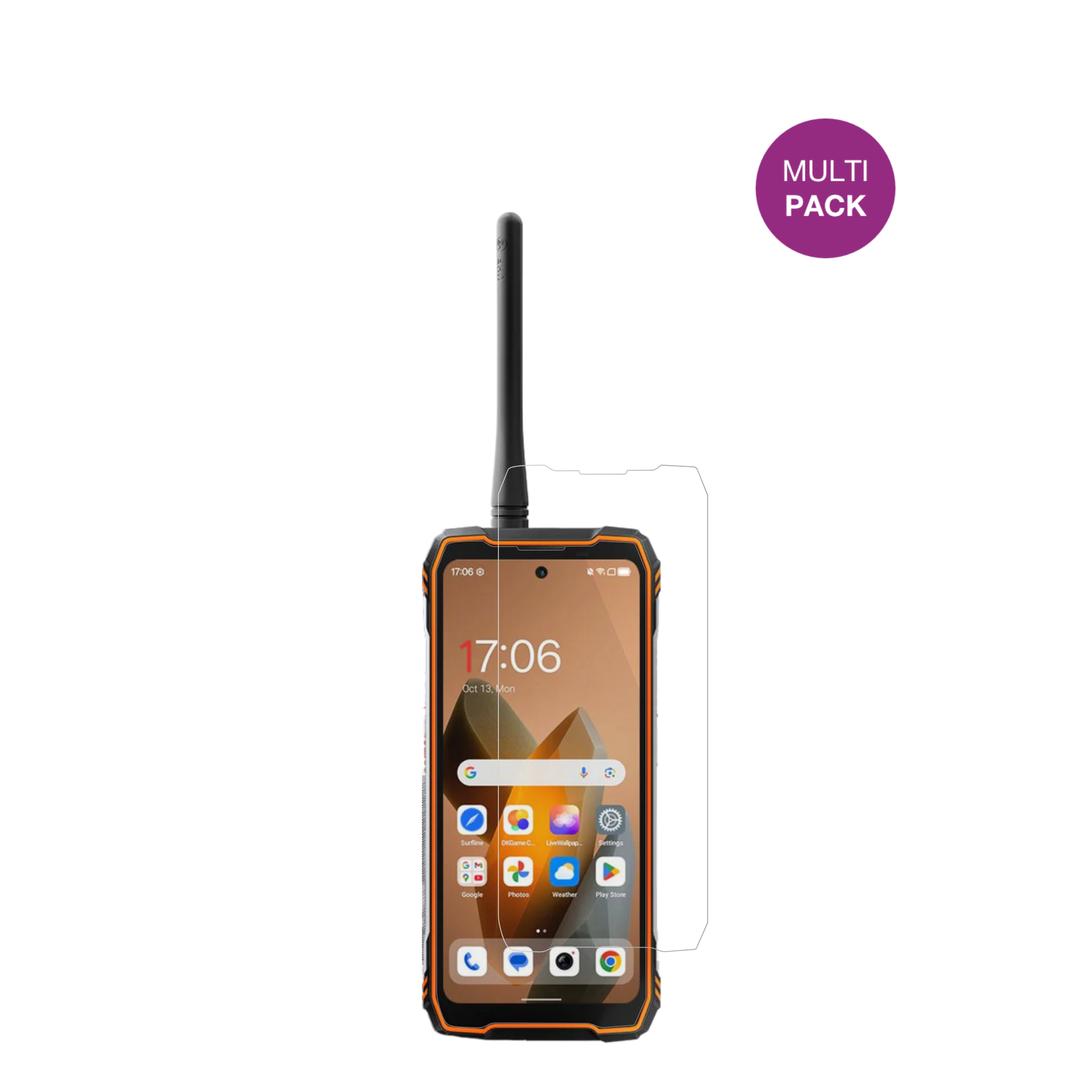 BlackviewXplore 1 Walkie Talkie mit aufgebrachter dipos Displayschutzfolie, glasklare Darstellung ohne Einschränkungen