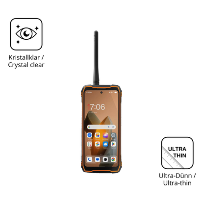 Dünne und klare Folie passend zugeschnitten für Blackview Xplore 1 Walkie Talkie
