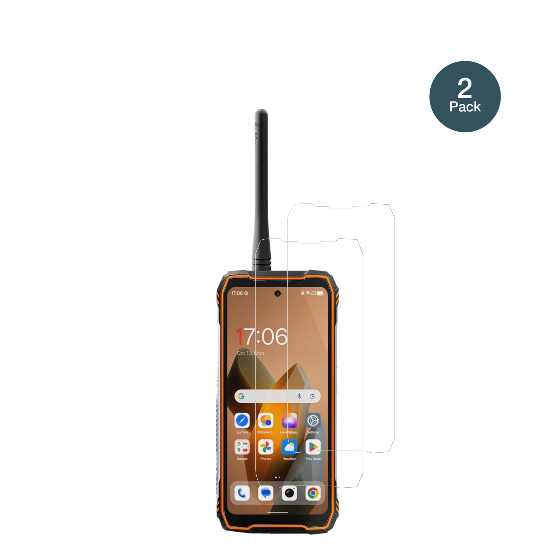 BlackviewXplore 1 Walkie Talkie mit aufgebrachter dipos Flex Schutzfolie, glasklare Darstellung ohne Einschränkungen