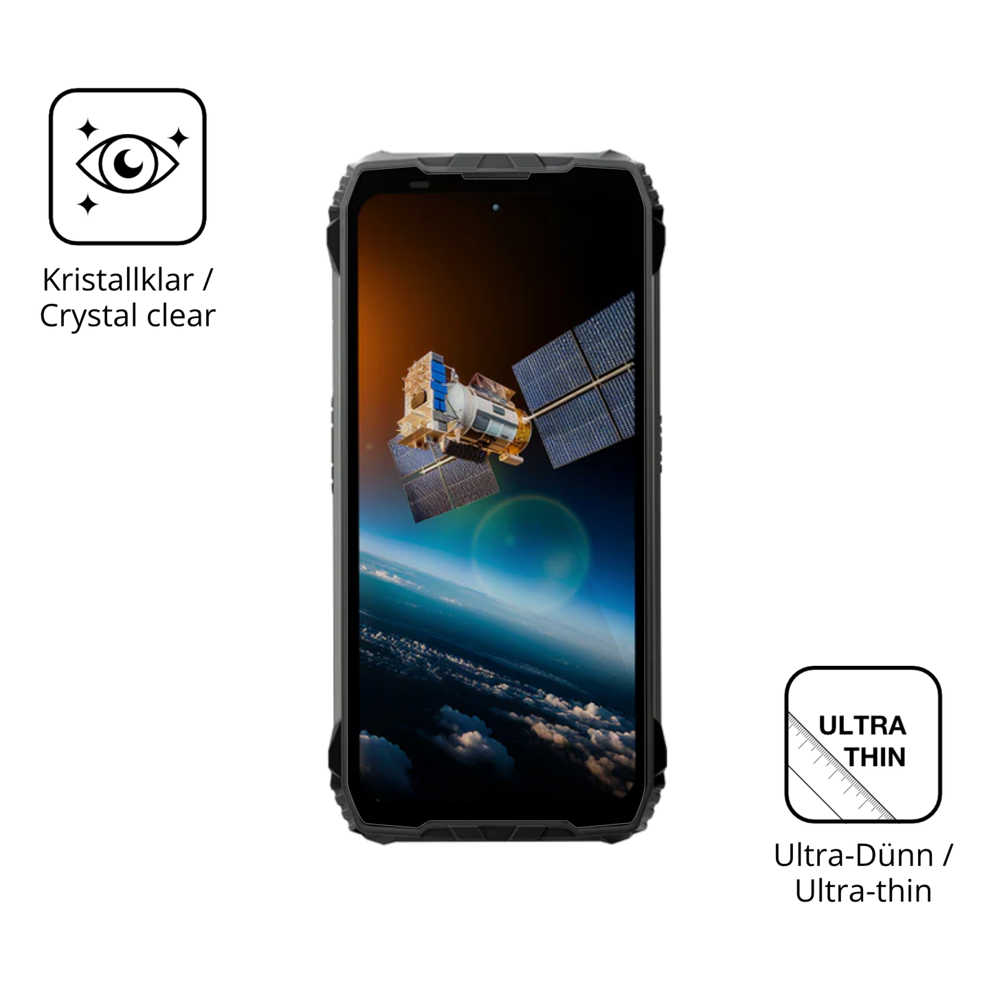 Dünne und klare Folie passend zugeschnitten für blackviewxplore 2 satellite