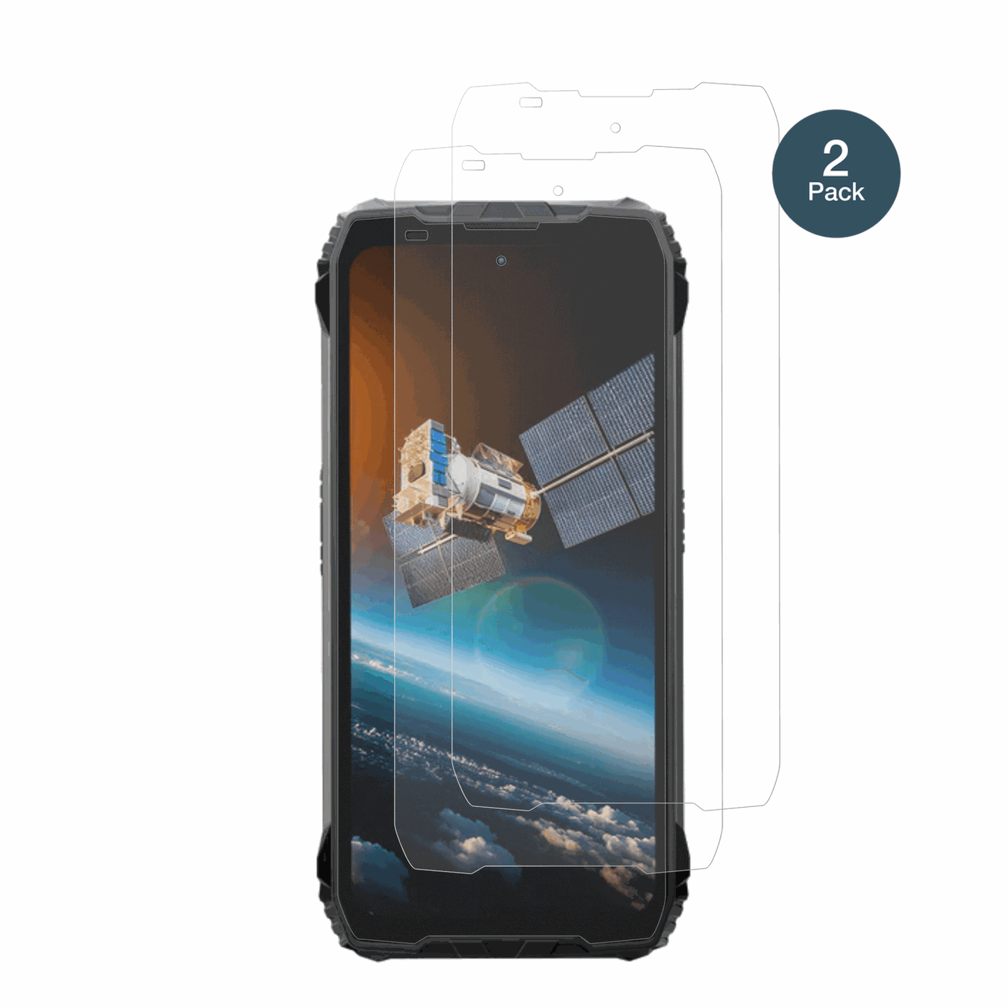blackviewxplore 2 satellite mit aufgebrachter dipos Panzerfolie, die lästige Fingerabdrücke minimiert