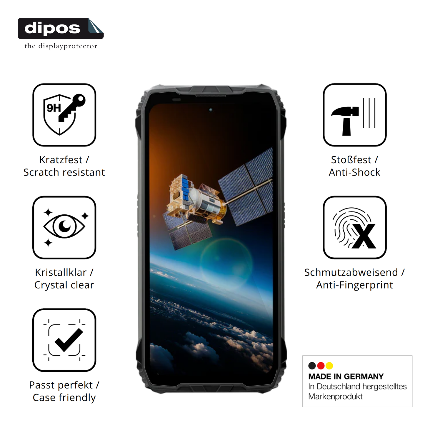 Displayschutz hergestellt in Deutschland, höchste Qualität made in Germany