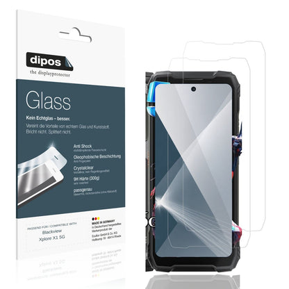 Klare Displayschutzfolie von dipos passend für Blackview Xplore X1 5G, 9H kratzfest und blasenfrei montiert