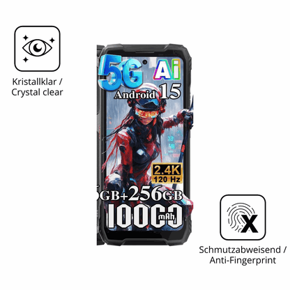 Flexible TPU-Folie passend zugeschnitten für Blackview Xplore X1 5G, vollständige Abdeckung