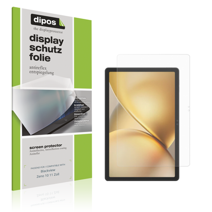 Matte Displayschutzfolie von dipos passend für Blackview Zeno 10 11 Zoll, präziser Zuschnitt und blasenfrei montiert