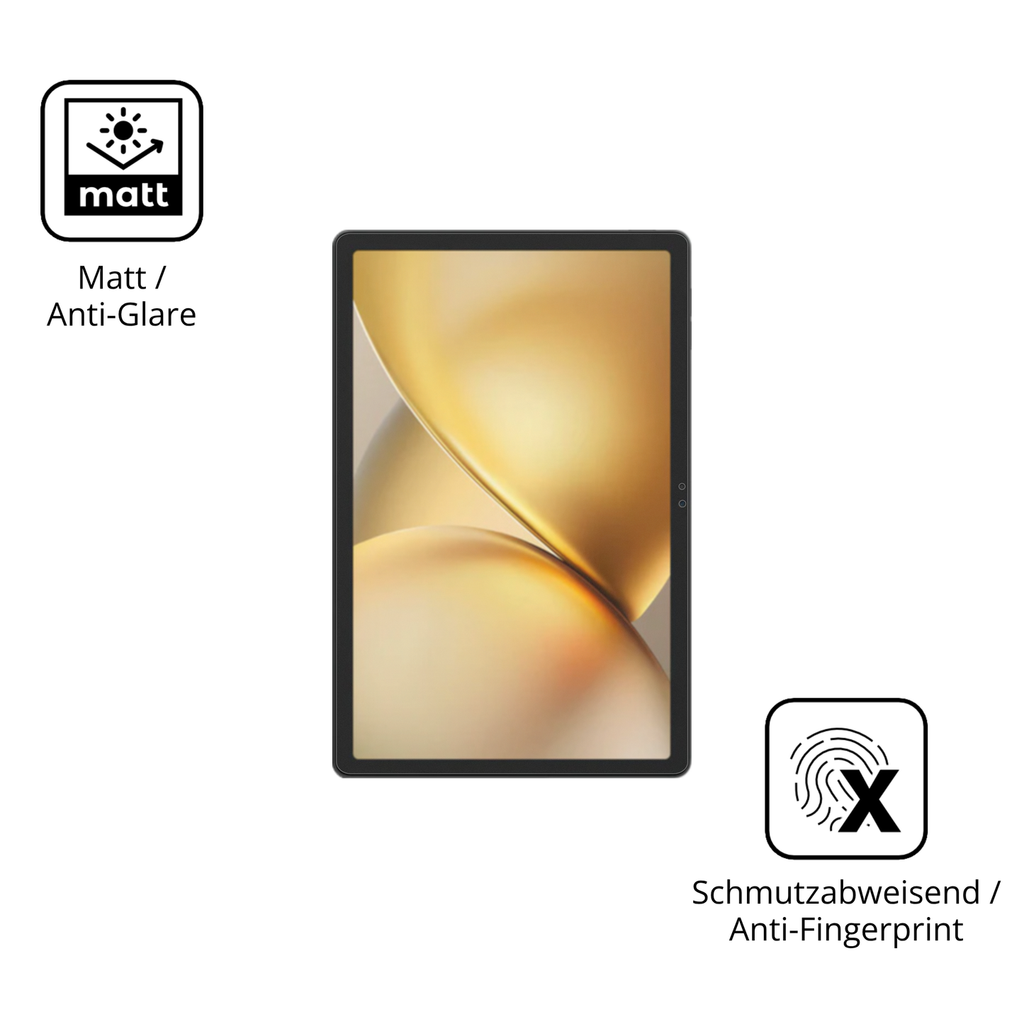 Dünne und entspiegelnde Folie passend zugeschnitten für Blackview Zeno 10 11 Zoll