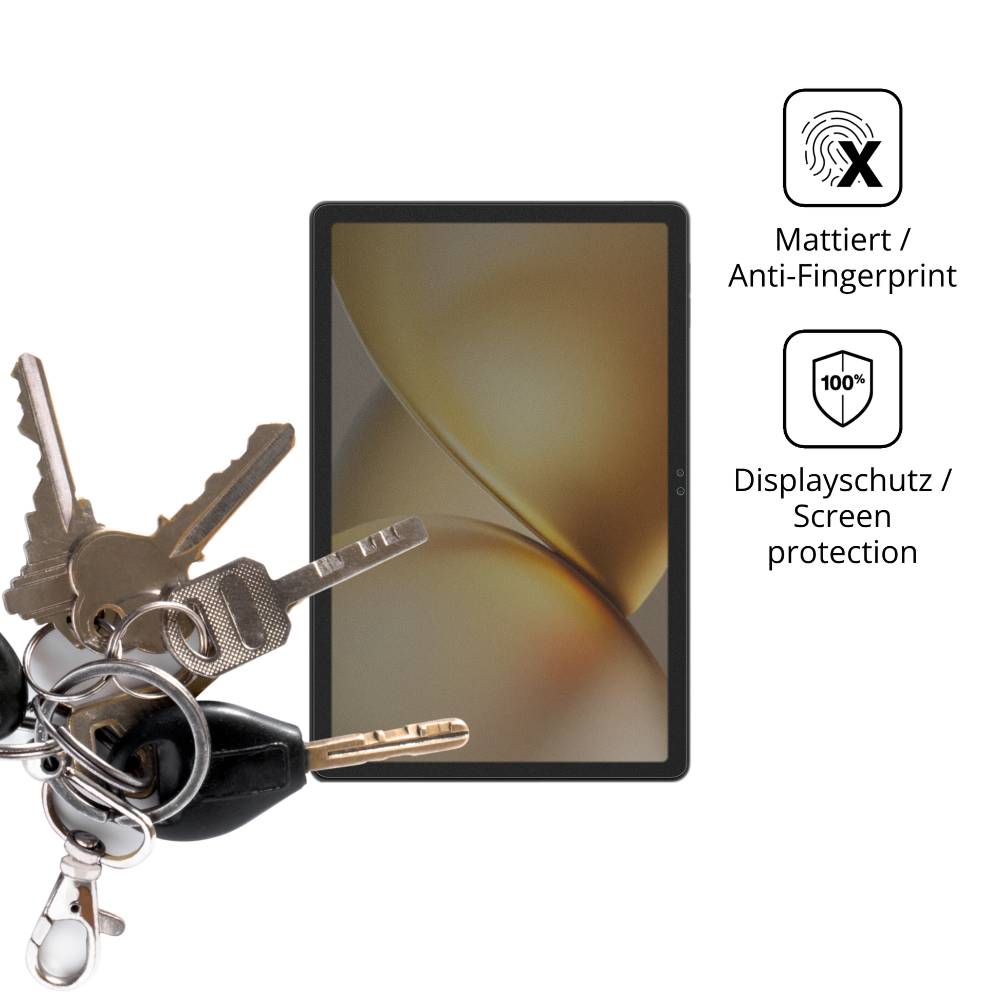 dipos Displayschutz für Blackview Zeno 10 11 Zoll, mattierte Oberfläche, Blickschutzfilter und perfekter Passform