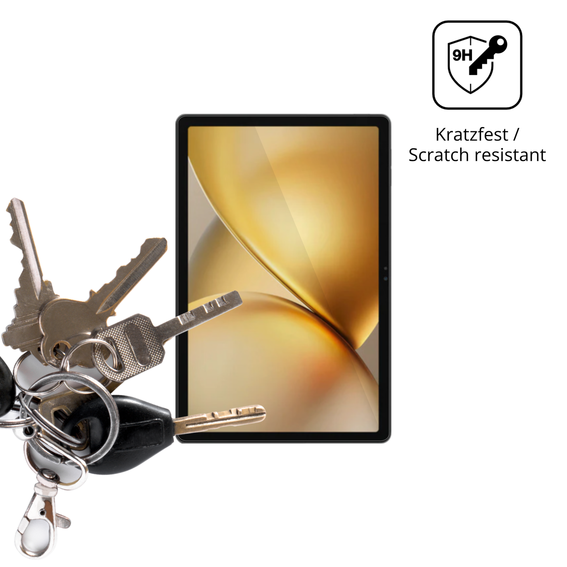 dipos Displayschutz für Blackview Zeno 10 11 Zoll, transparente Oberfläche, perfekte Passform auch für die Rundungen