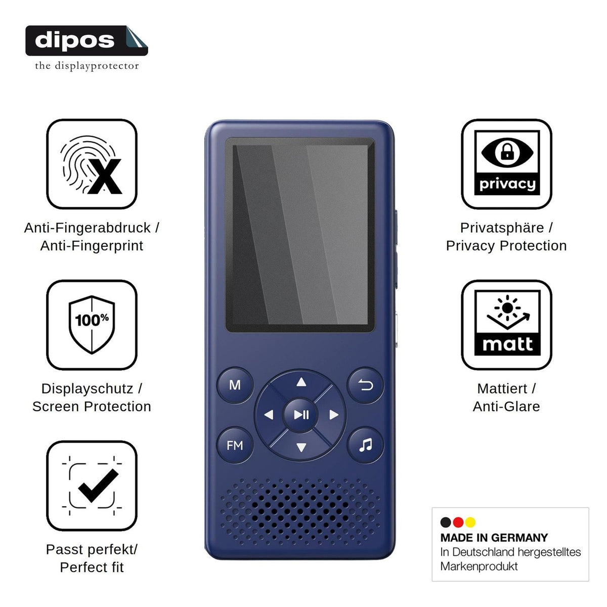 Screen Protector for AGPTEK M5X Privacy Filter 4-Way Protection dipos