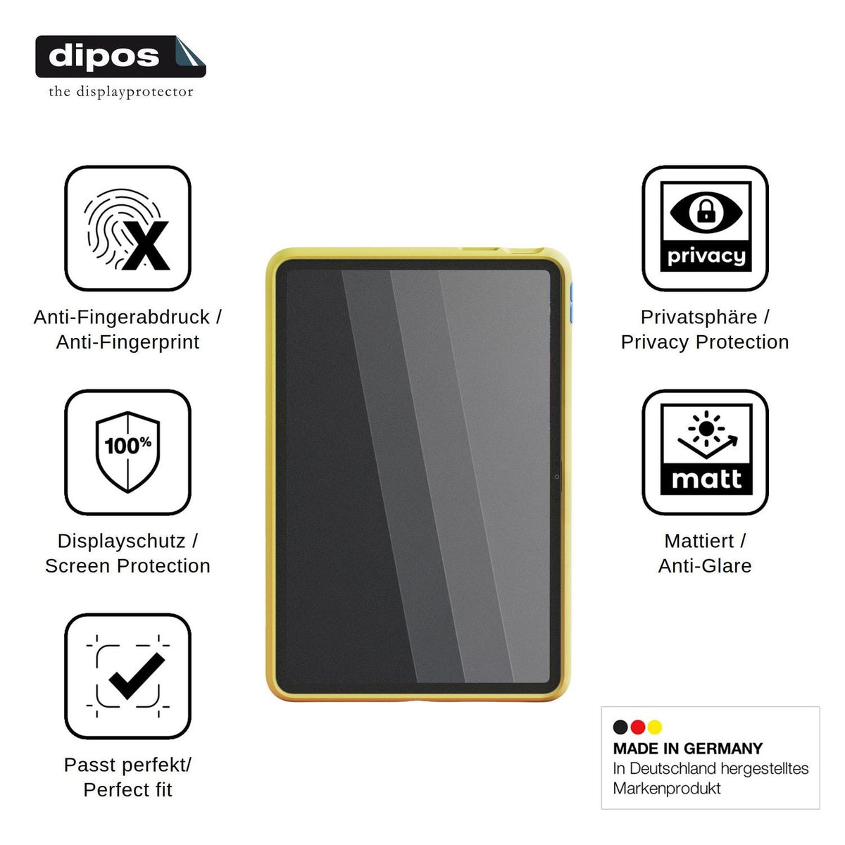 Screen Protector for Amazon Kids Tablet 11 Privacy Filter 4-Way Protection dipos