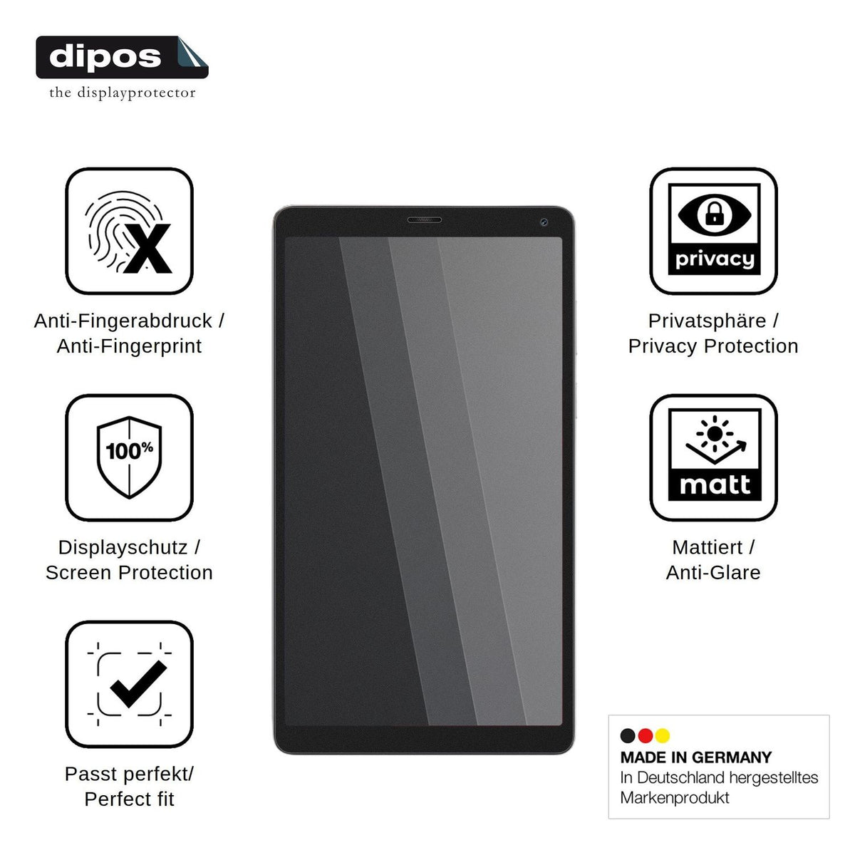 Screen Protector for Blackview Wave 3 Privacy Filter 4-Way Protection dipos