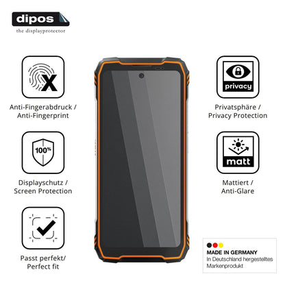 Privatsphäre-Schutz durch Sichtschutz-Folie passend zugeschnitten für Blackview Xplore X1 Pro