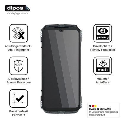 Screen Protector for Doogee S118 Plus Privacy Filter 4-Way Protection dipos