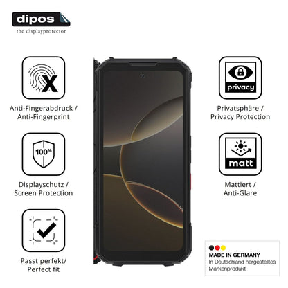 Privatsphäre-Schutz durch Sichtschutz-Folie passend zugeschnitten für DOOGEE V Max LR 5G