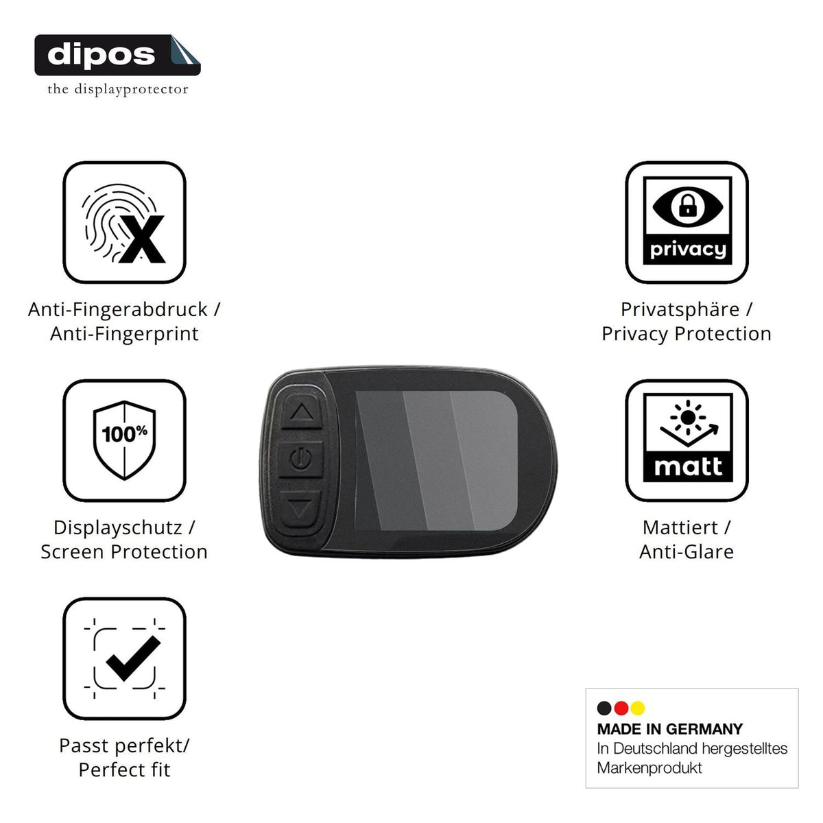Privatsphäre-Schutz durch Sichtschutz-Folie passend zugeschnitten für EfforPrac KT-LCD5