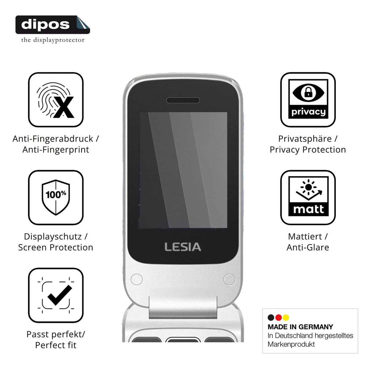 Privatsphäre-Schutz durch Sichtschutz-Folie passend zugeschnitten für FEGA Flip Senior 2