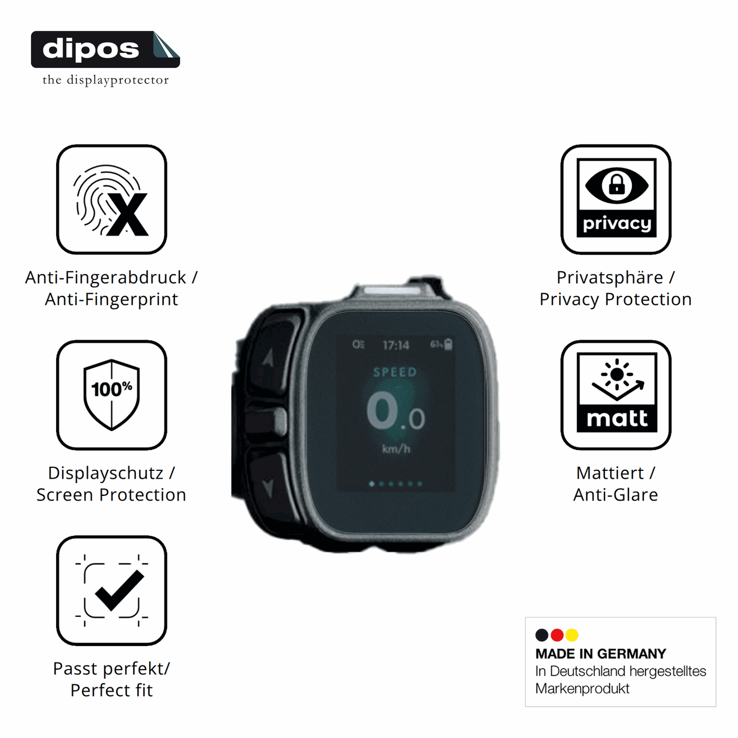 Privatsphäre-Schutz durch Sichtschutz-Folie passend zugeschnitten für Giant Ridecontrol Dash 2 2026