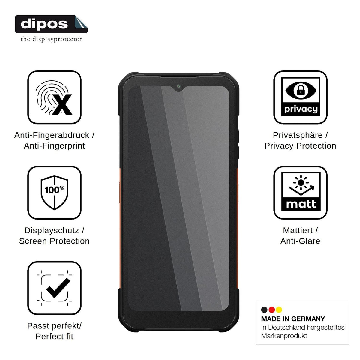 Screen Protector for Hammer Construction 3 Thermal 5G Privacy Filter 4-Way Protection dipos
