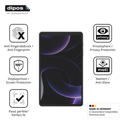 Privatsphäre-Schutz durch Sichtschutz-Folie passend zugeschnitten für Headwolf FPad 6 SE