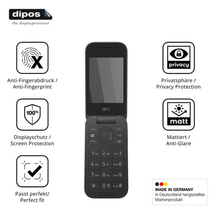 Privatsphäre-Schutz durch Sichtschutz-Folie passend zugeschnitten für HMD 2660 Flip 4G