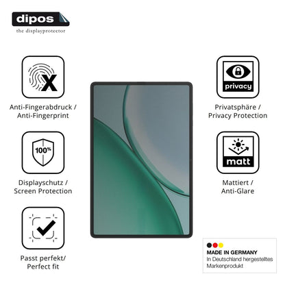 Privatsphäre-Schutz durch Sichtschutz-Folie passend zugeschnitten für Honor Pad X10