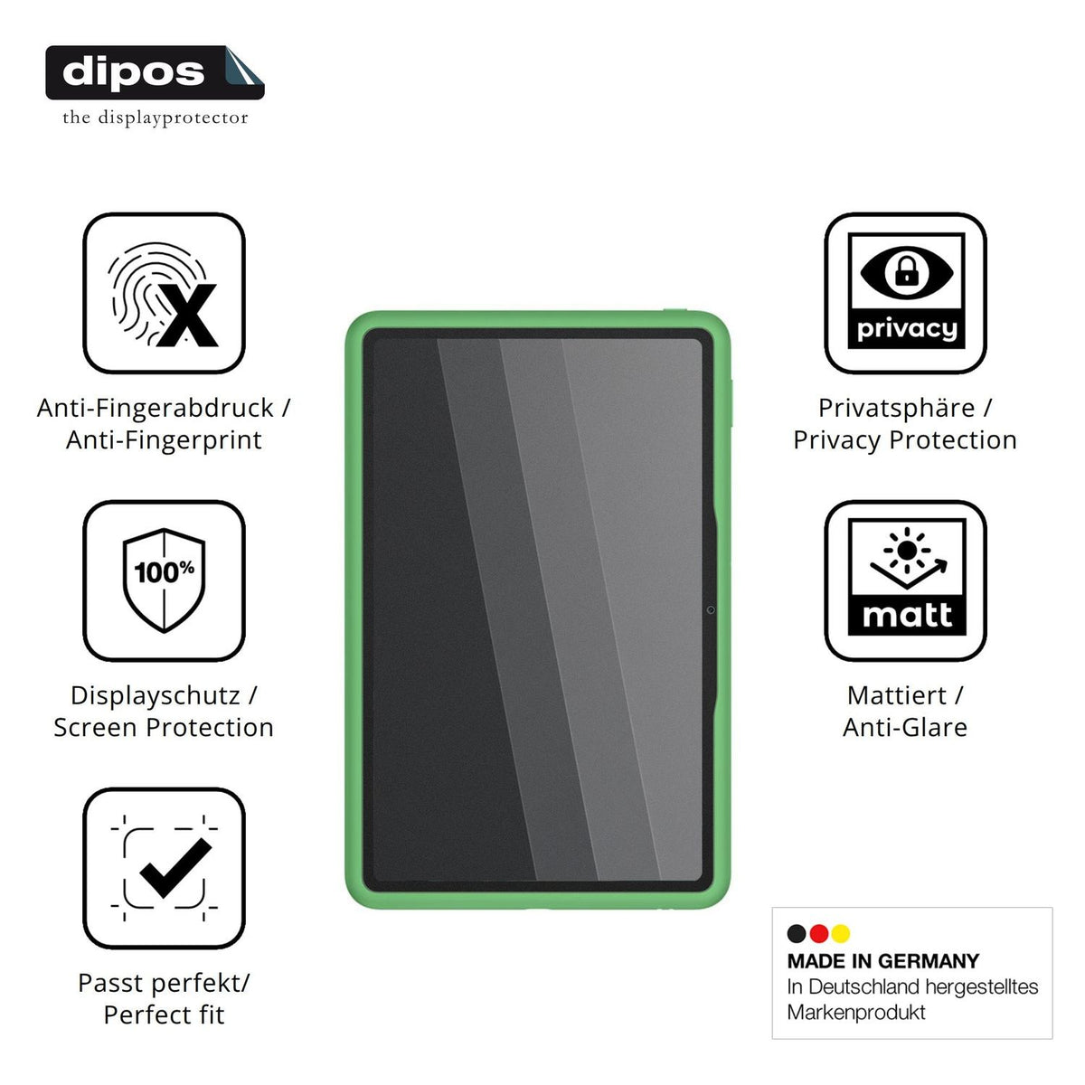 Privatsphäre-Schutz durch Sichtschutz-Folie passend zugeschnitten für Huawei MatePad SE 11 Kids Edition