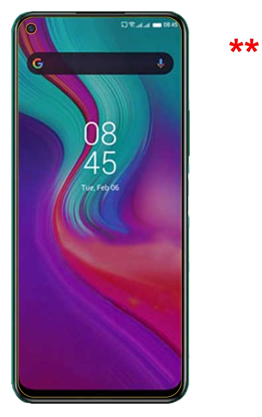 dipos Displayschutz für Infinix Note 7, transparente Oberfläche, perfekte Passform auch für die Rundungen