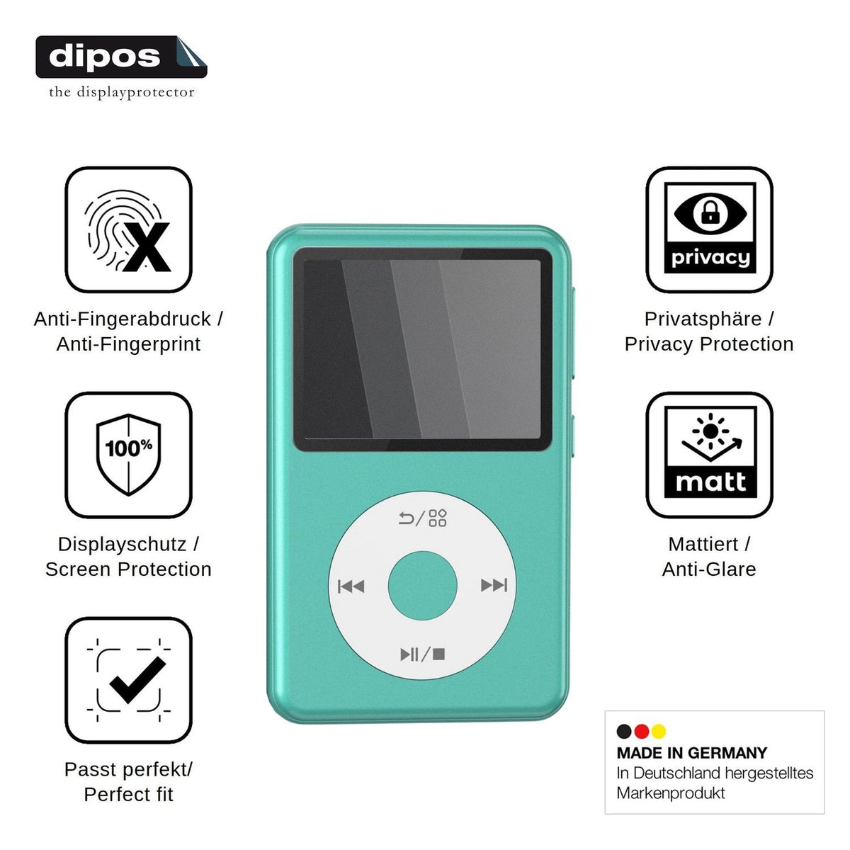 Screen Protector for innioasis Y2 Privacy Filter 4-Way Protection dipos