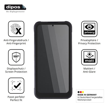 Privatsphäre-Schutz durch Sichtschutz-Folie passend zugeschnitten für JCB Toughphone E50