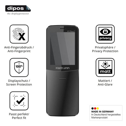 Privatsphäre-Schutz durch Sichtschutz-Folie passend zugeschnitten für Karbonn K Phone 7