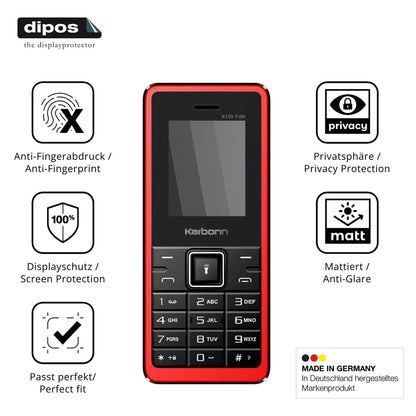 Privatsphäre-Schutz durch Sichtschutz-Folie passend zugeschnitten für Karbonn K130 Fun