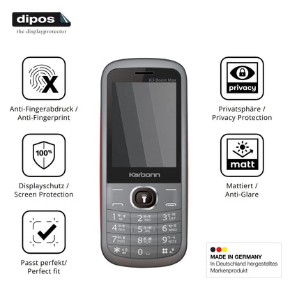 Privatsphäre-Schutz durch Sichtschutz-Folie passend zugeschnitten für Karbonn K3 Boom Max