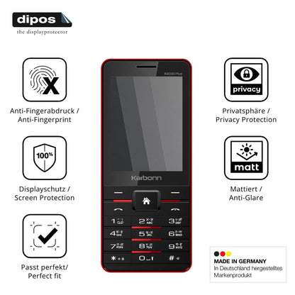 Privatsphäre-Schutz durch Sichtschutz-Folie passend zugeschnitten für Karbonn K4000 Plus