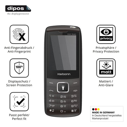 Privatsphäre-Schutz durch Sichtschutz-Folie passend zugeschnitten für Karbonn K444 Shakti