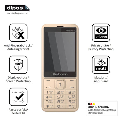 Privatsphäre-Schutz durch Sichtschutz-Folie passend zugeschnitten für Karbonn K885 Metal