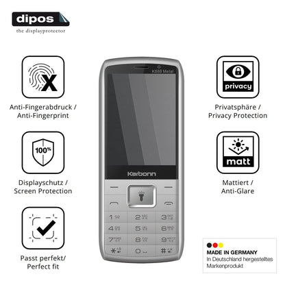 Privatsphäre-Schutz durch Sichtschutz-Folie passend zugeschnitten für Karbonn K888 Metal
